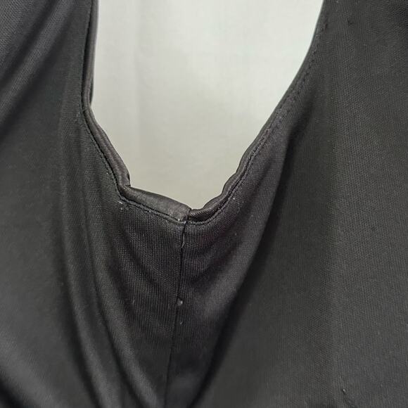 Vintage B. Smart Black Satin Ruched Mini Cocktail Dress Womens Size 7/8 - Picture 9 of 9